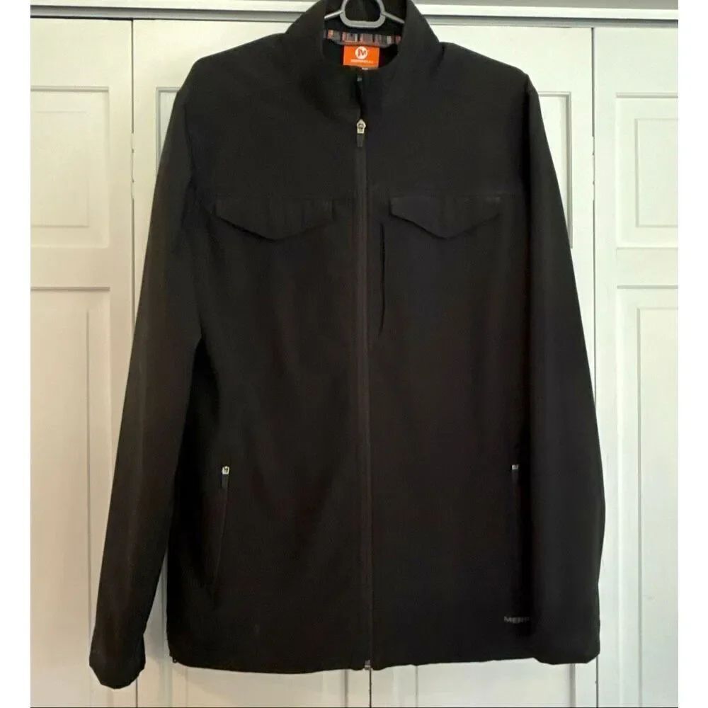 Merrell soft shell select dry black patch pocket jacket M - Picture 2 of 11